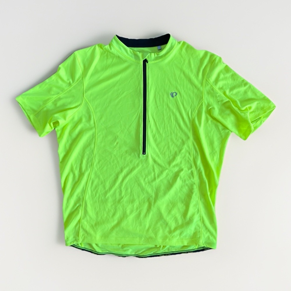 Pearl Izumi Select Cycling Jersey XL Neon Yellow 1/2 Zip Bike Shirt Mens